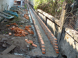 Construction of a water drainage system