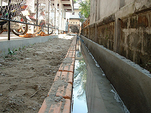 Construction of a water drainage system