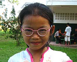 Vang with her corrective glasses